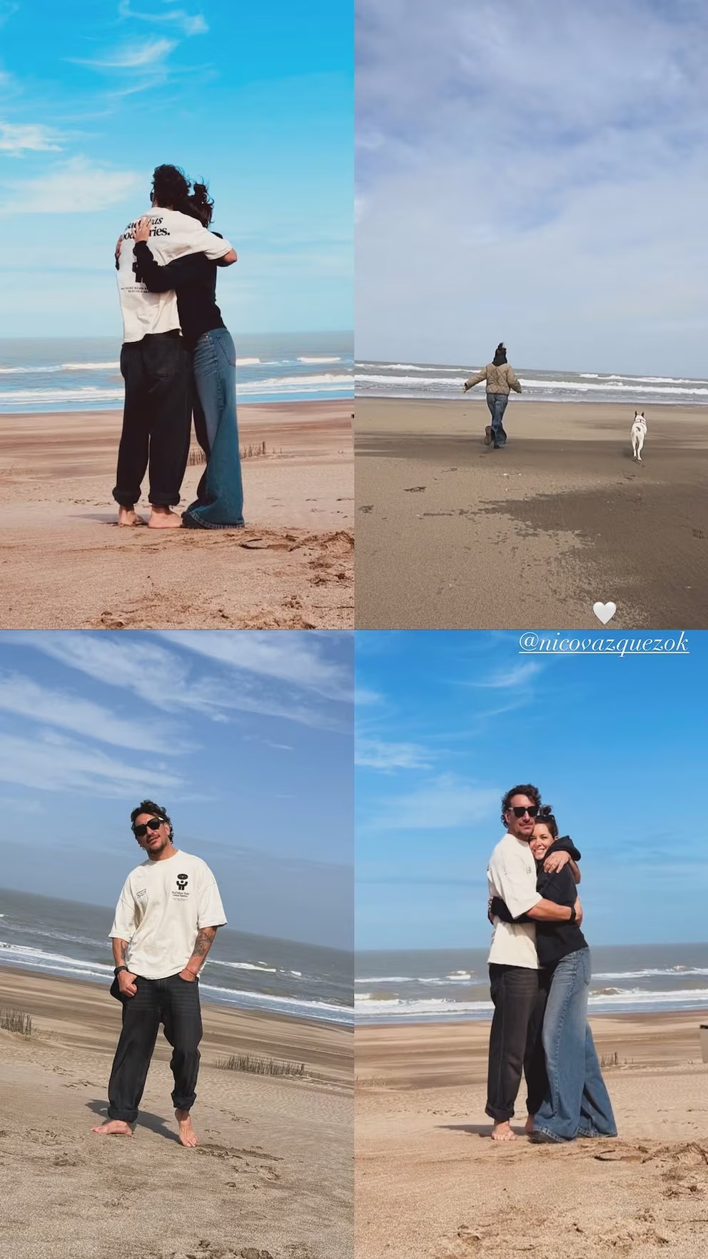 Unos días de playa y descanso para Nico Vázquez y Dai&nbsp;Fernández